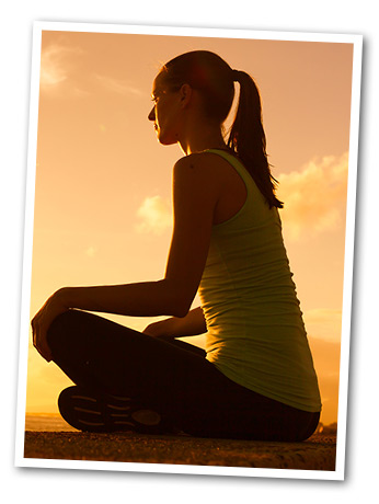 woman meditating