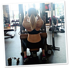 Lauren Working Out Shoulders