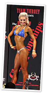Amy competing at UKBFF