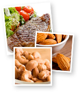 Steak, Cashews and Almonds