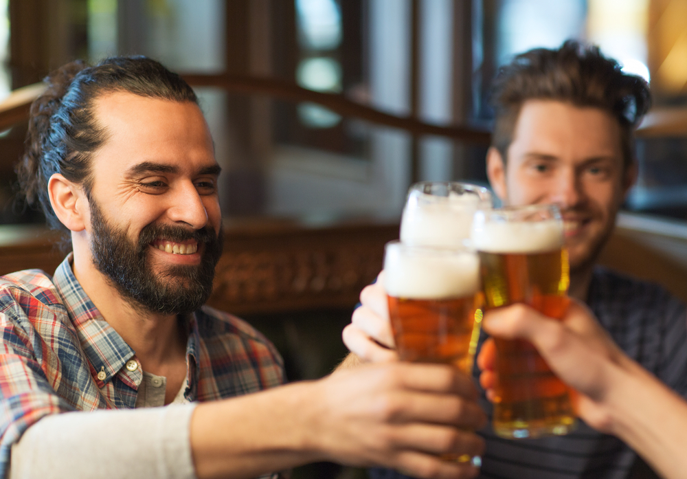 Men drinking beer