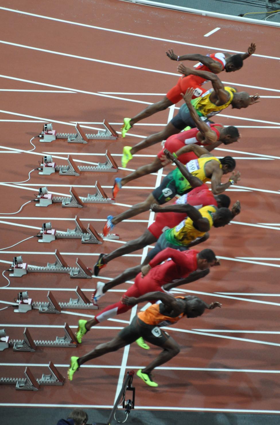 London Olympics 2012 Men 100m start