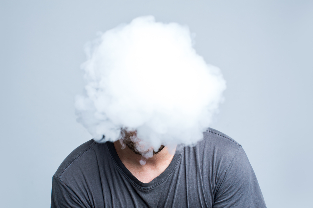 blowing smoke