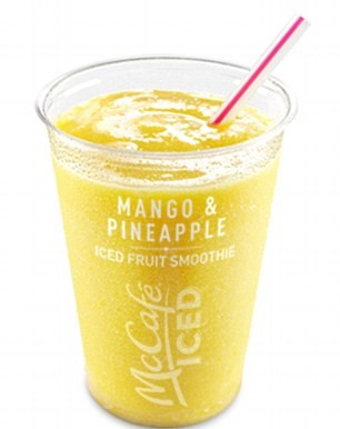 McDonalds Mango and Pineapple Iced Fruit Smoothie