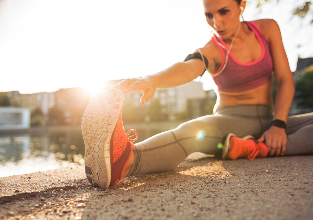 working out in the sun