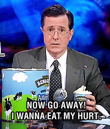 Stephen Colbert Eating Ice Cream