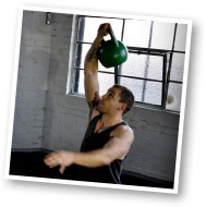 John Marsh with Kettlebells