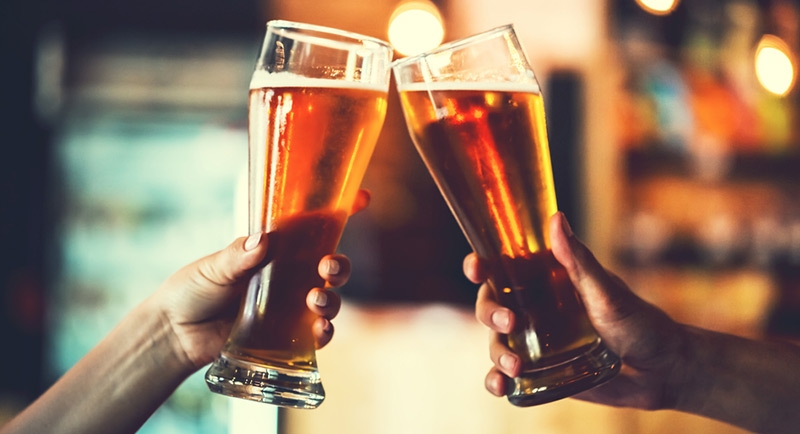 Exercise is protective of health, whereas drinking is damaging.
