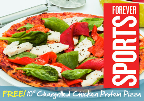 Claim your FREE 10 Inch Chargrilled Chicken Protein Pizza