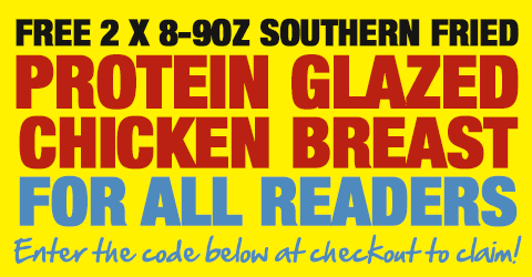 FREE 2 x 8-9oz Southern Fried Chicken Breast