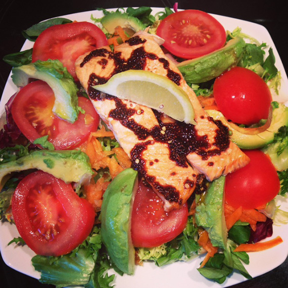 Salmon With Chia Dressing
