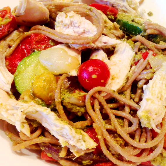 Mediterranean Pesto Chicken Pasta