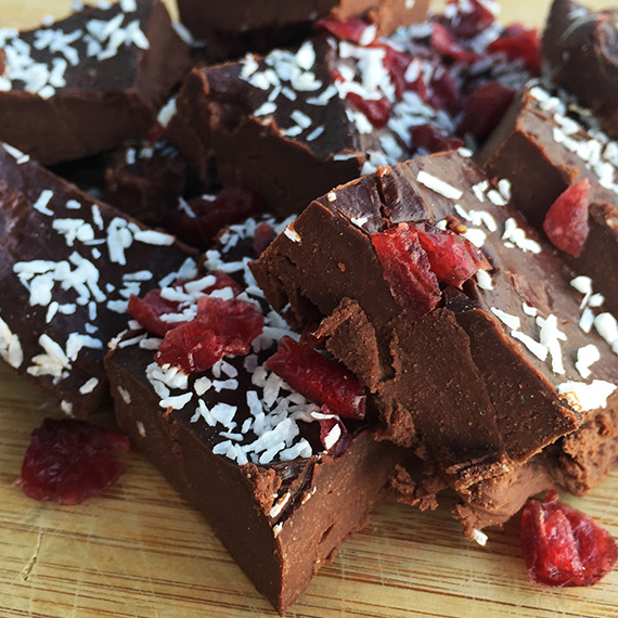 Dark Choc & PB Christmas Fudge