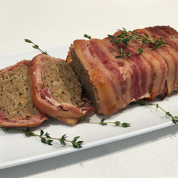 Christmas Chicken, Pork, Onion & Sage Stuffing Loaf