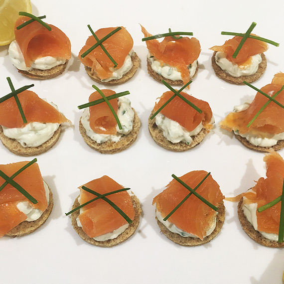 High Protein Smoked Salmon & Cream Cheese Party Canapes