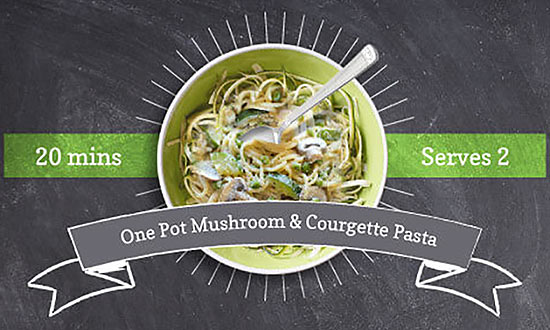 One Pot Mushroom Courgette Pasta