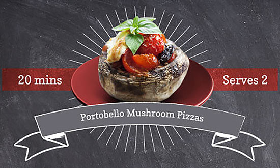 Portobello Mushroom Pizzas