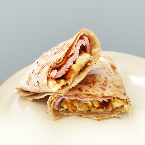 Egg and Turkey Bacon Low Carb Wrap