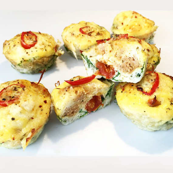 Chicken chilli cheese muffins