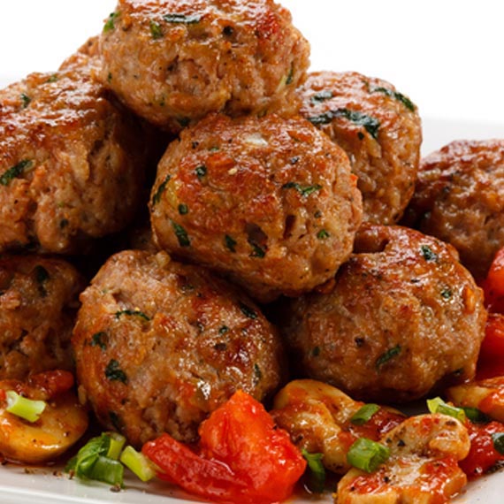 Veal Meatballs With Spaghetti & Sauce