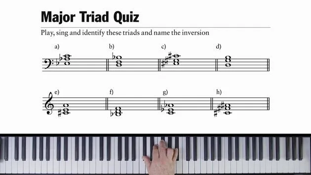 Übermäßige Dreiklänge + Dur-Dreiklang-Quiz