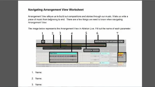 Navigations-Arbeitsblatt