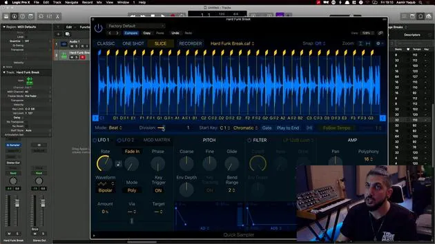 Using the quick sampler