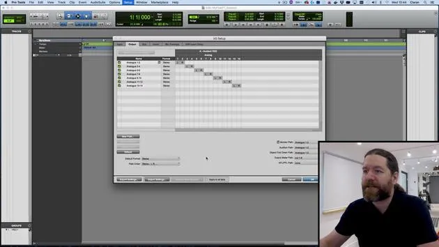 Configuración de E/S e interfaz de audio