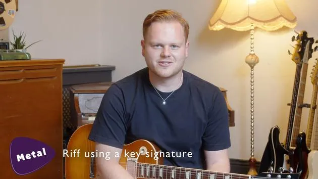 Riff mit einer Vorzeichnung