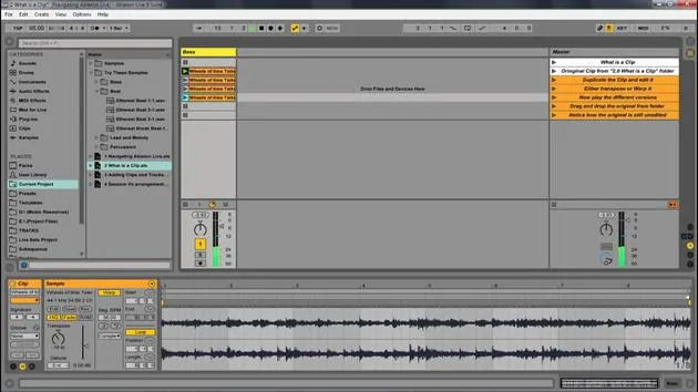 Navegar por Ableton Live - Clips