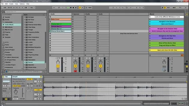 Navegar por Ableton Live - Visión general