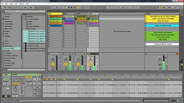 Naviguer dans Ableton Live - Les pistes