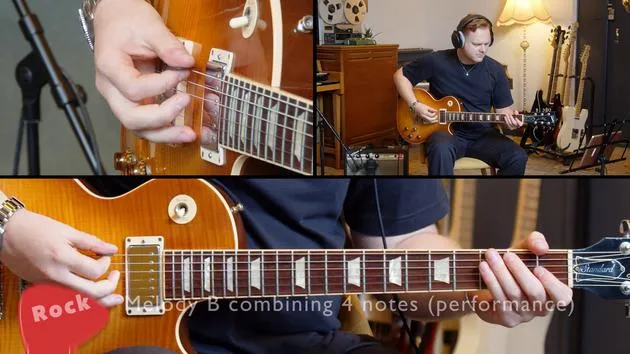 Melody B combining 4 notes (performance)