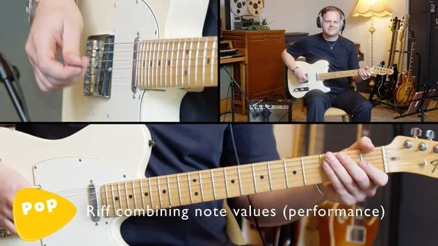 Riff que combina valores de notas (interpretación)