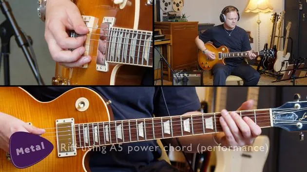 Riff mit dem A5-Power-Chord (Performance)