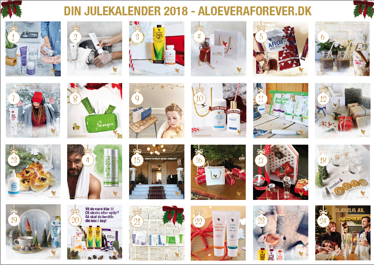 Aloe Vera Forever DK Julekalender 2018 forside.png
