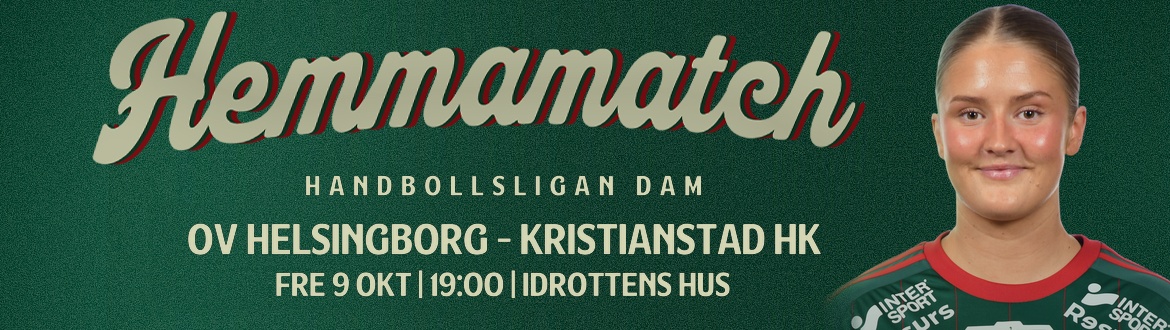 Hemmamatch dam 2026 10 09 ov kristianstad hk