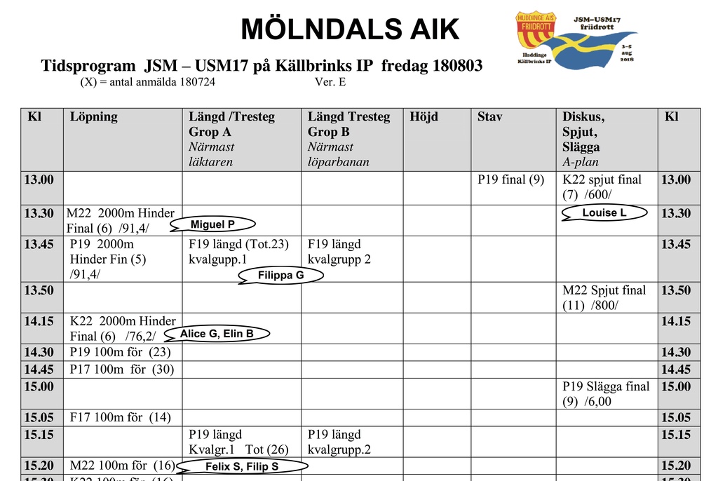 Jsm 2018 tidsprogrm mo lndals aik