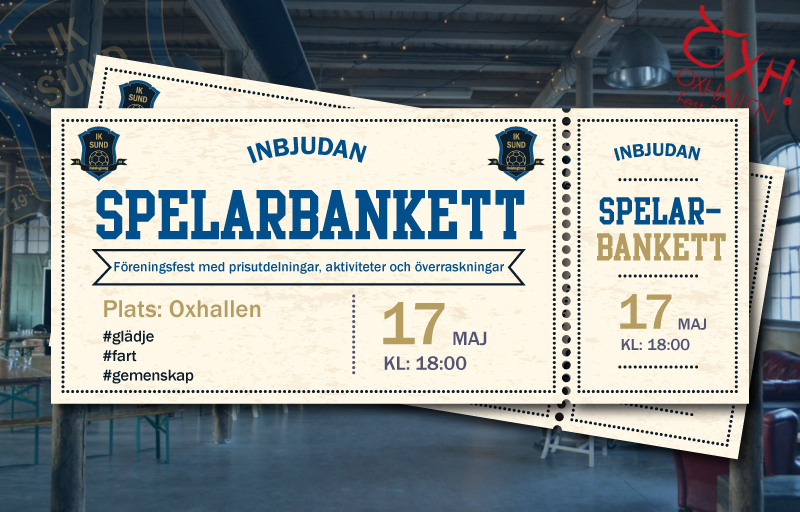 Inbjudan spelarbankett 2019