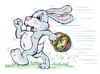Running rabbit easter bunny big hurry 34808370 01