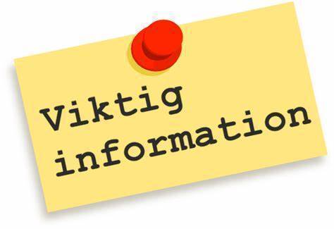 Viktig info