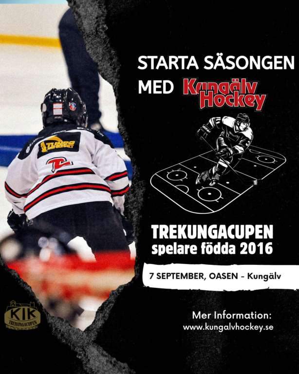 Black and blue minimalist hockey game instagram post