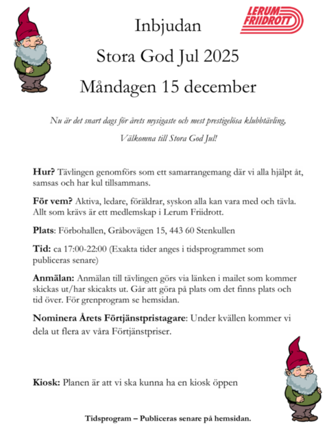 Md inbjudan stora god jul 2025