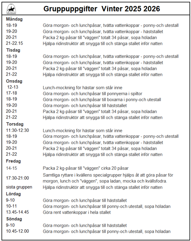 Vinter gruppuppgifter