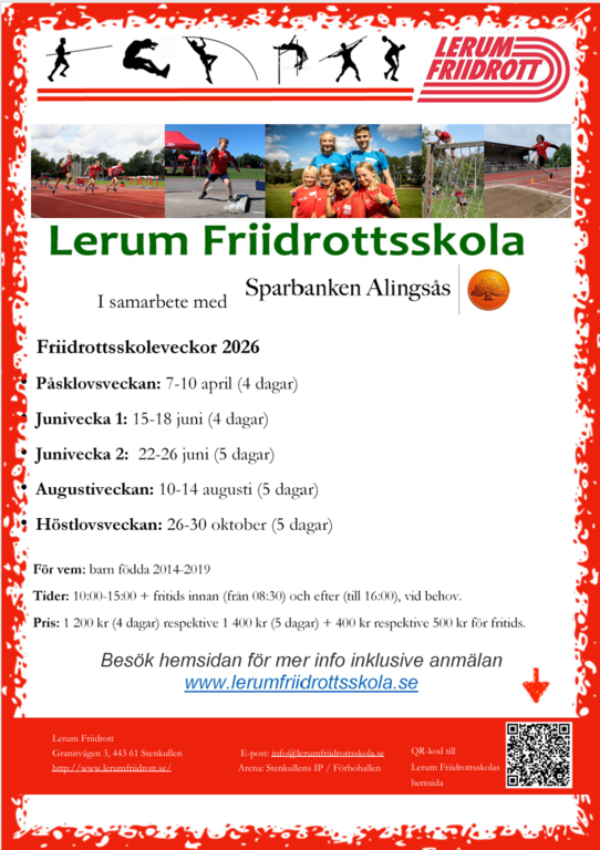Inbjudan friidrotsskolan 2026