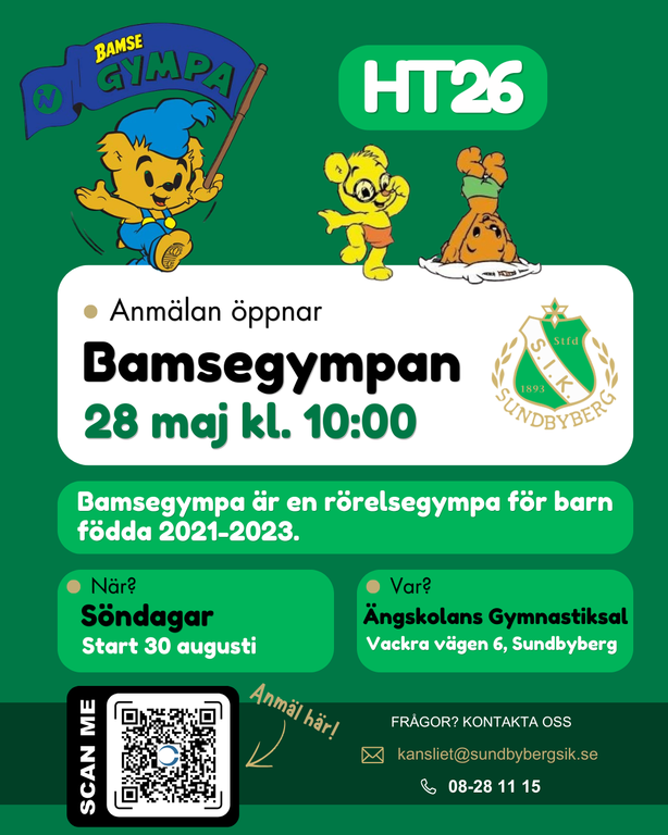 Bamsegympa ht26 affisch