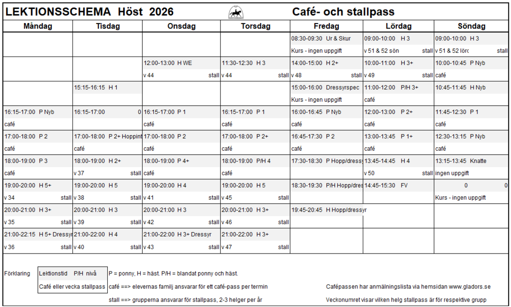 Cafe stallpass h st 26