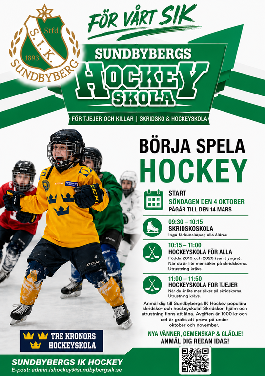 Sik hockeyskola affisch