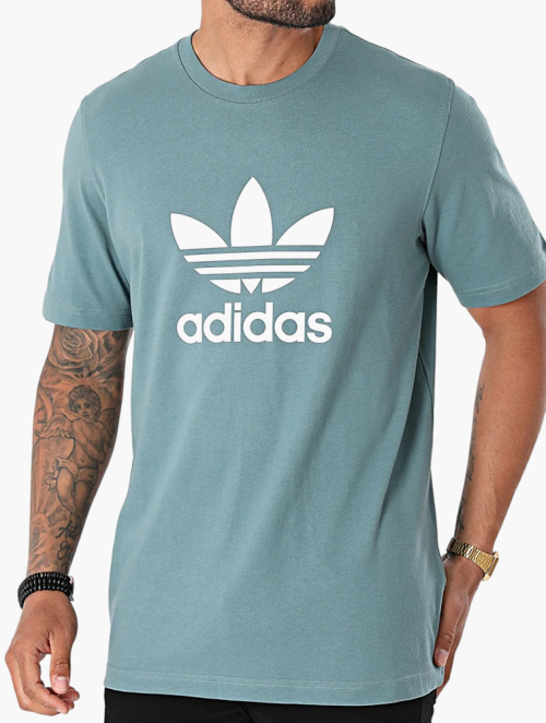 Adidas Trefoil Emerald Green Adidas T Shirt Adidas Originals Retro