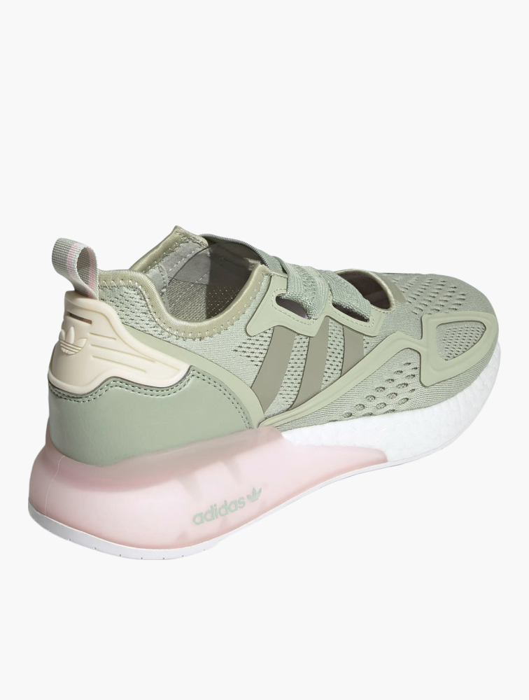 MyRunway | Shop adidas Originals Halo Green & Feather Gray ZX 2K